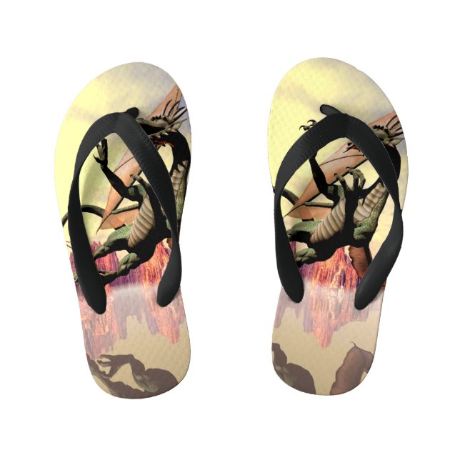 The dragon kid's flip flops (Footbed)