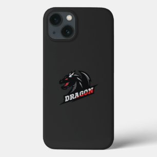 the dragon logo on a black background iPhone 13 case