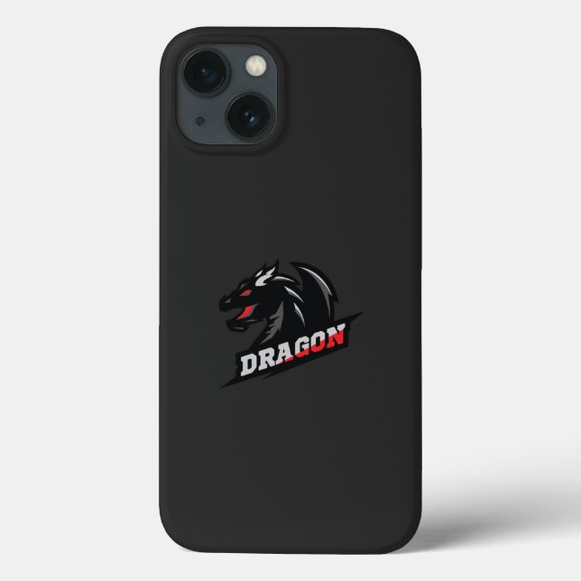 the dragon logo on a black background Case-Mate iPhone case (Back)