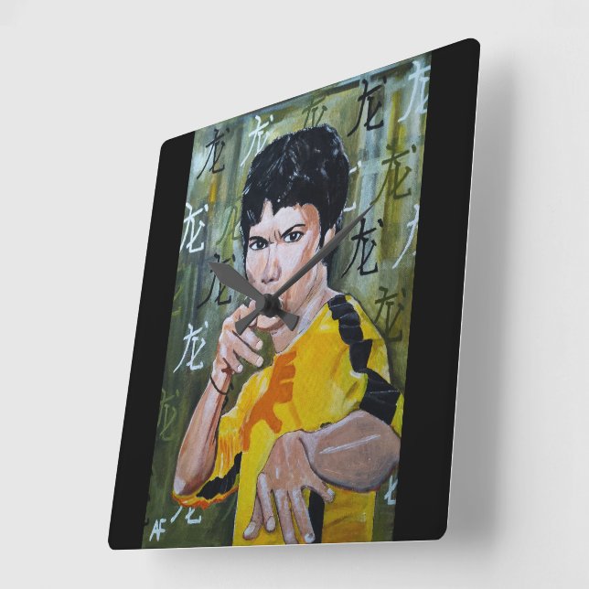 The Dragon Painting by Alfred Fox Square Wall Clock (Angle)