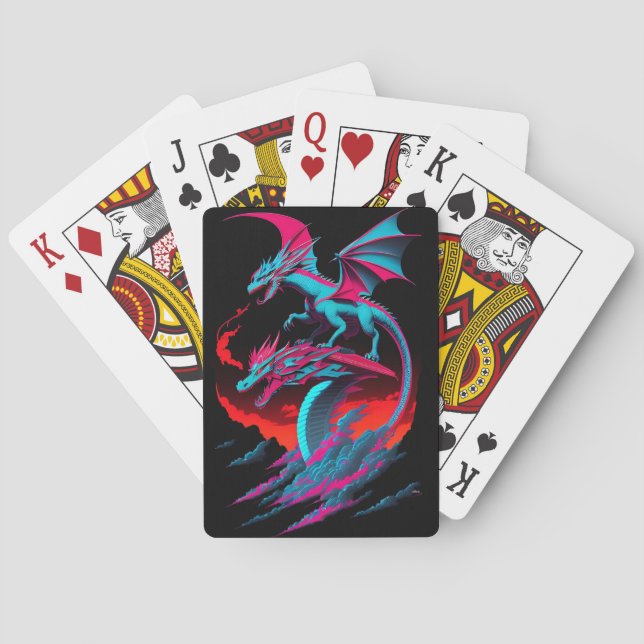 The Dragon Surf Rider Playing Cards (Back)