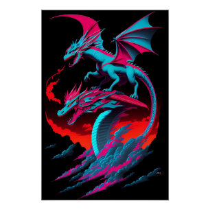 The Dragon Surf Rider Poster
