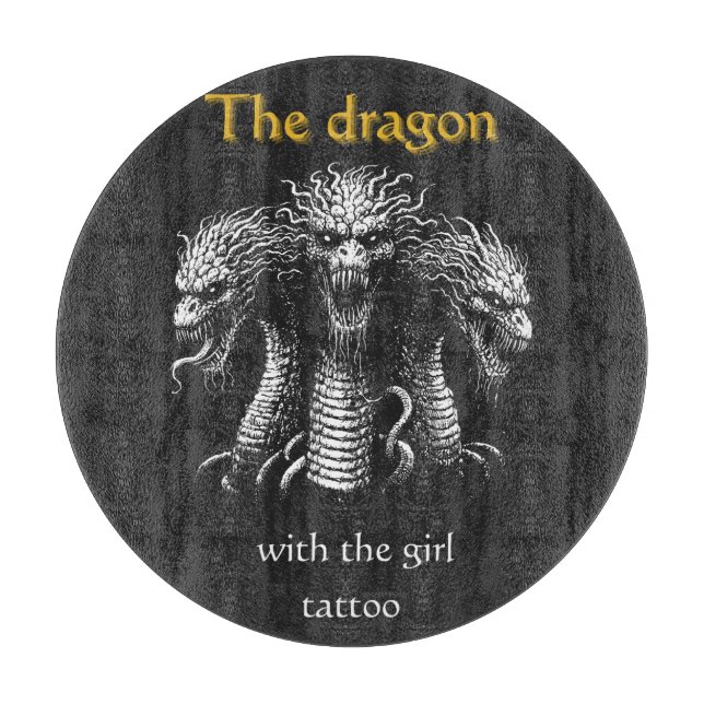 The Dragon with the Girl Tattoo – Funny Dark  Cutting Board (Front)
