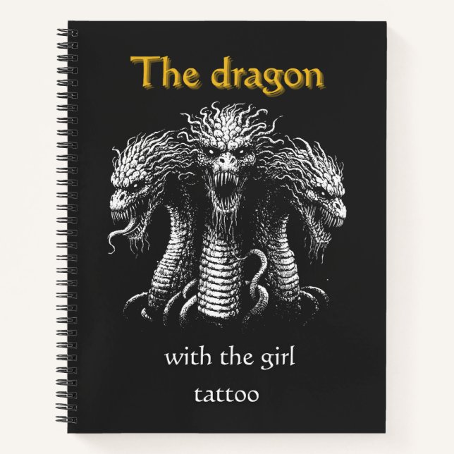 The Dragon with the Girl Tattoo – Funny Dark  Notebook (Front)