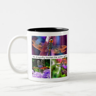 The Dragonfly Touches The Water Lightly Idiom Two-Tone Coffee Mug