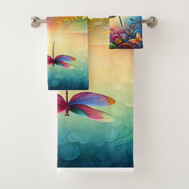 The Dragonfly's Journey  Bath Towel Set (Insitu)