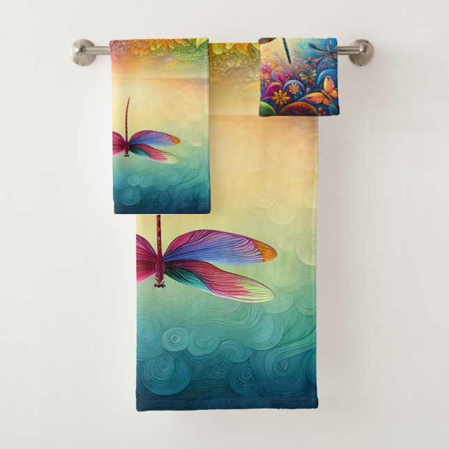 The Dragonfly's Journey  Bath Towel Set (Insitu)