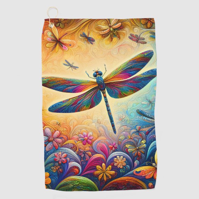 The Dragonfly's Journey  Golf Towel (Front)