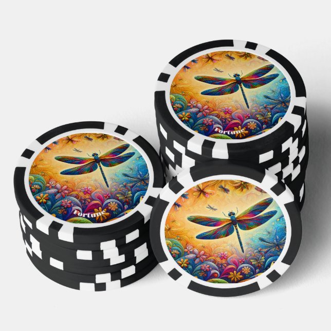 The Dragonfly's Journey  Poker Chips (Stack)