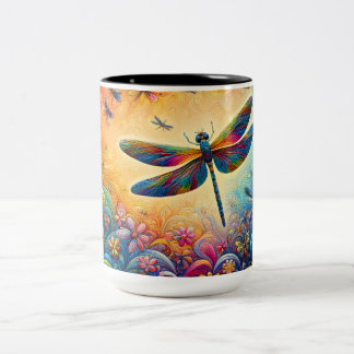 The Dragonfly's Journey Two-Tone Coffee Mug