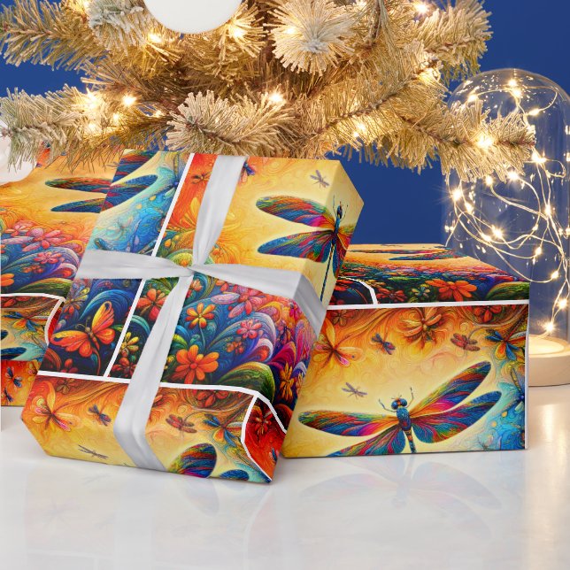 The Dragonfly's Journey Wrapping Paper (Holidays)