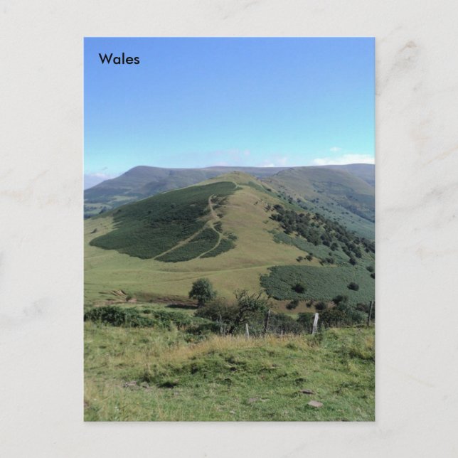 The Dragons Back, The Brecon Beacons, Wales Postcard (Front)