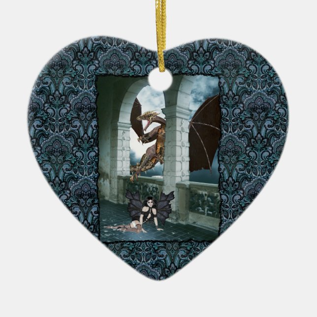 The Dragon's Lair Ceramic Ornament (Front)