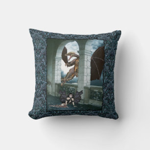 The Dragon's Lair Throw Pillow