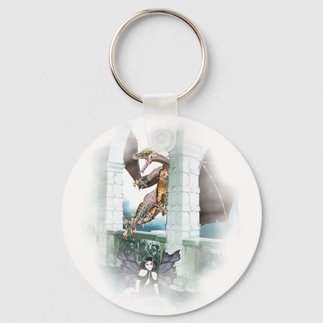 The Dragon's Lair Vignette Keychain (Front)