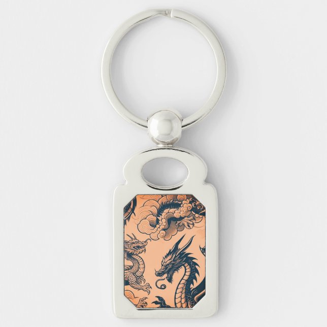 The Dragons War Orange Skies Keychain (Front)
