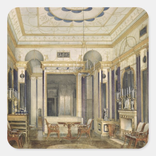 The Drawing Room of the Empress Maria Square Sticker (Front)