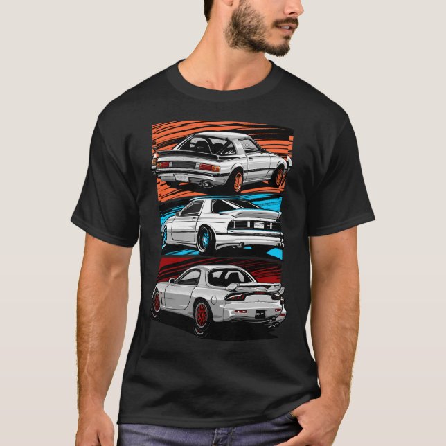 The dream cars Rx-7 generations T-Shirt (Front)