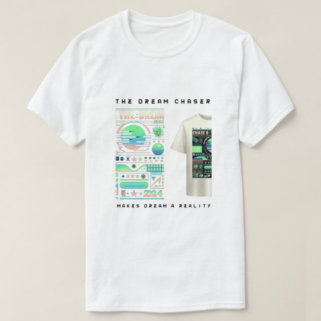 "The Dream Chaser" Vibrant Abstract Design T-Shirt (Design Front)