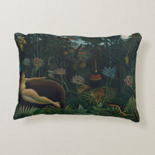 The Dream (Le Reve Exotique) by Henri Rousseau Decorative Pillow