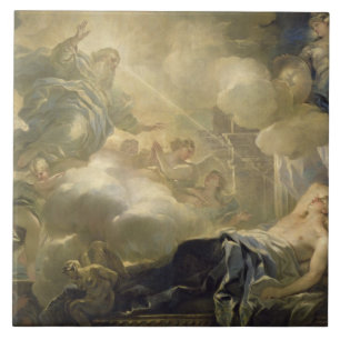 The Dream of Solomon, c.1693 (oil on canvas) Tile