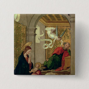 The Dream of St. Joseph, c.1535 2 Inch Square Button