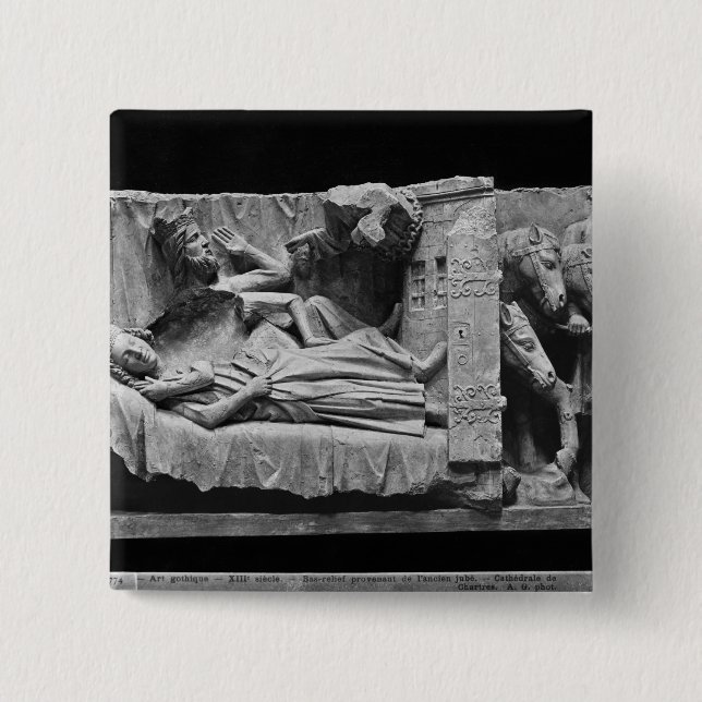 The dream of the Magi, from the Cathedral 2 Inch Square Button (Front)