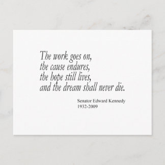 The dream shall never die... postcard
