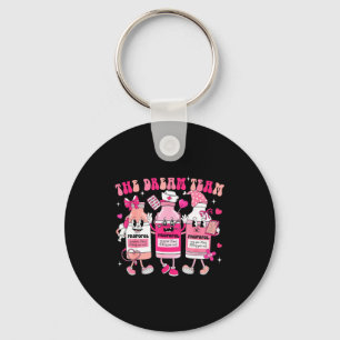 The Dream Team Retro Groovy Nurse Medical Nursing Keychain