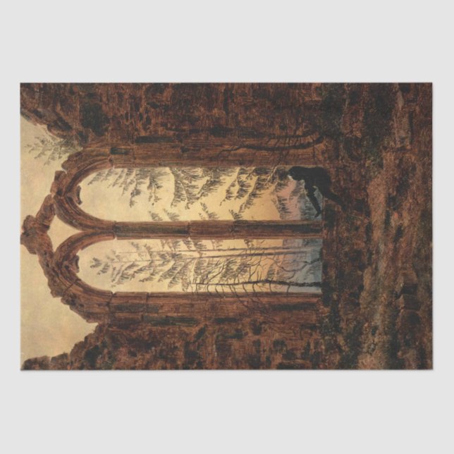 The Dreamer (by Caspar David Friedrich) Postcard Tissue Paper (Front)