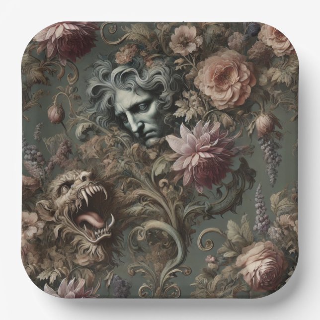 The Driftkeeper’s Paradox – Gothic Mythic  Paper Plate (Front)