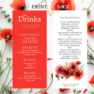 The DRINK menu card Scarlet Petal Serenade