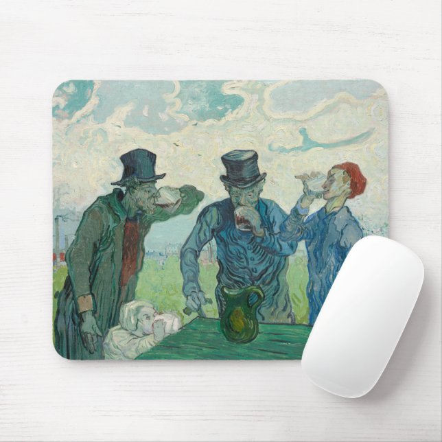 "The Drinkers" by van Gogh Post-Impressionist Mouse Pad (With Mouse)