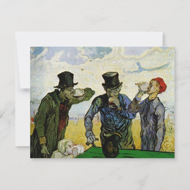 The Drinkers by Vincent van Gogh Invitation (Front)
