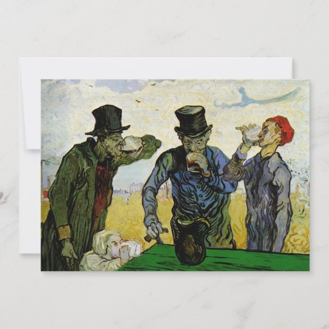 The Drinkers by Vincent van Gogh Invitation (Front)