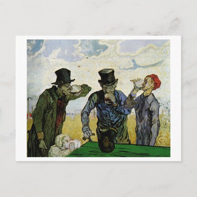 The Drinkers (F667) Van Gogh Fine Art Postcard (Front)