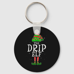 The Drip Elf Group Matching Family Christmas Swag Keychain