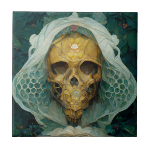 The Drone Bee Skull Fantasy Sci-Fi Tile