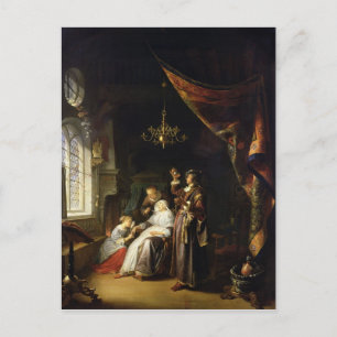 The Dropsical Woman, c.1663 Postcard