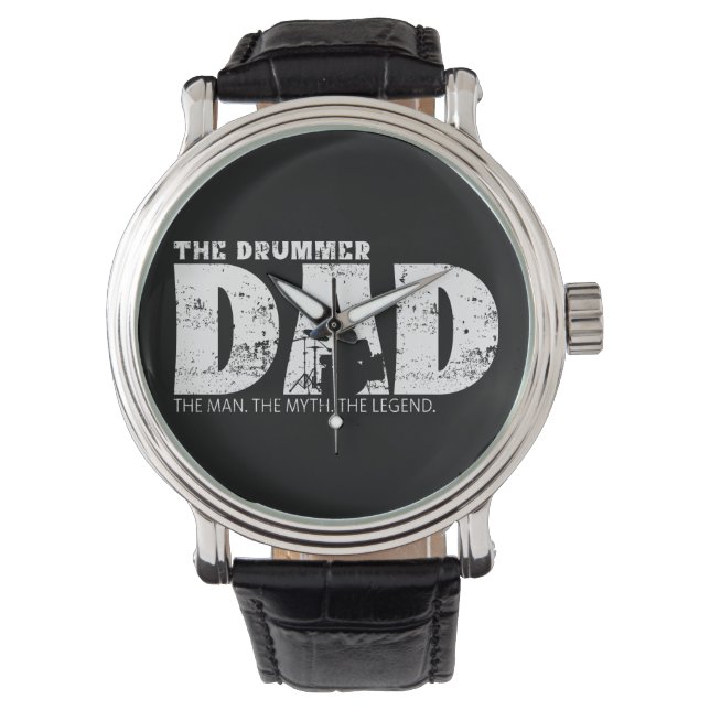 The Drummer Gift for Dad Watch (Front)
