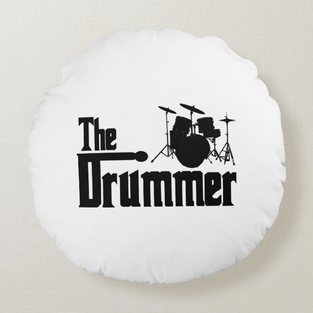 The Drummer Round Pillow (Front)
