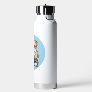 The Drumming Bulldog Beats and Bulldog Grooves  Water Bottle