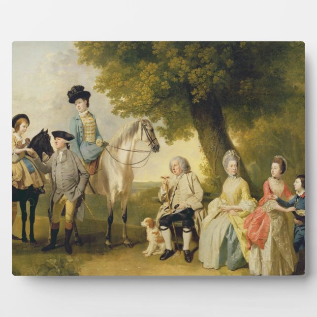 The Drummond Family, c.1769 (oil on canvas) Plaque (Front)