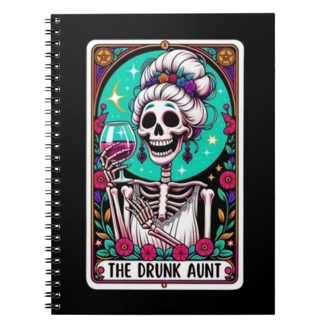 The Drunk Aunt Tarot Card Notebook Collection (Front)