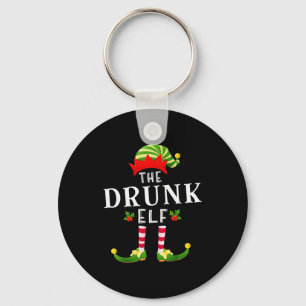The Drunk Elf Christmas Matching Pajama Keychain