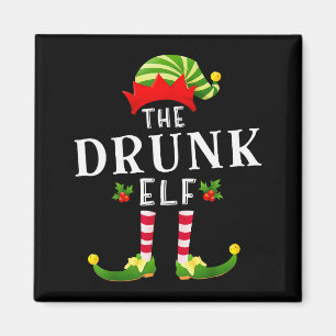 The Drunk Elf Christmas Matching Pajama  Magnet