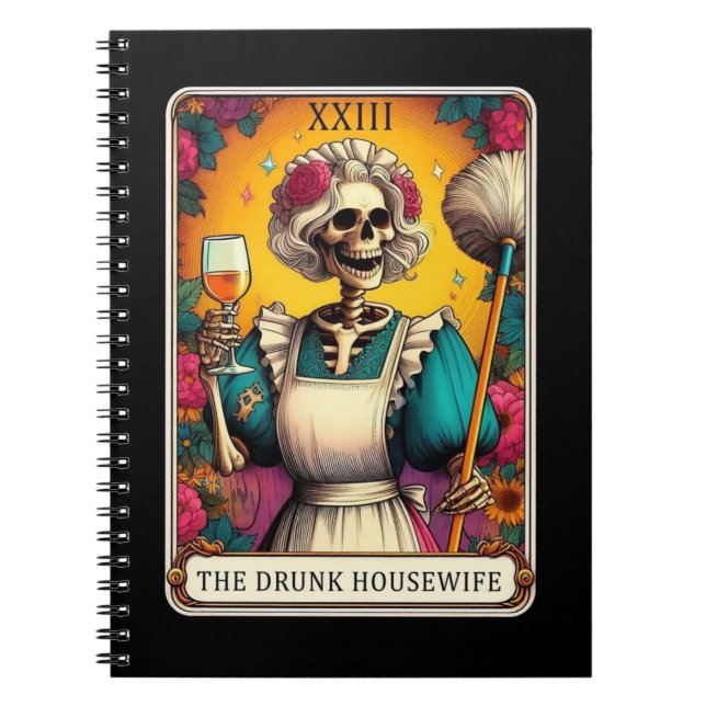 The Drunk Housewife Tarot Card Notebook Collection (Front)