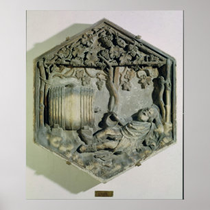 The Drunkenness of Noah, hexagonal decorative Poster