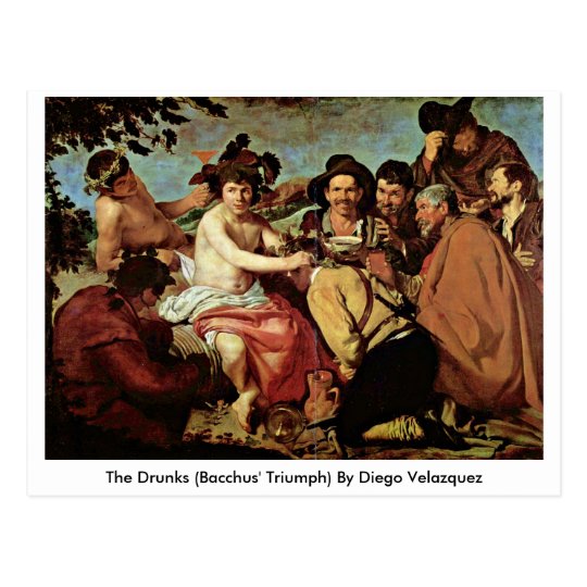 The Drunks (Bacchus' Triumph) By Diego Velazquez Postcard