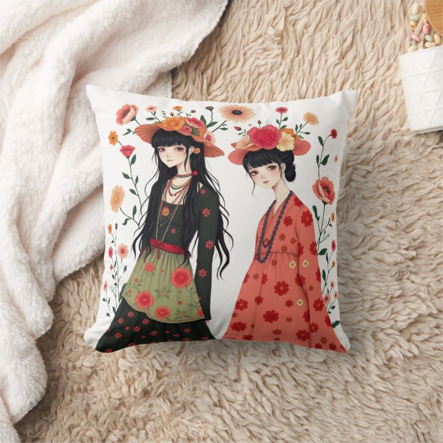 The Duality of Her Throw Pillow (Blanket)